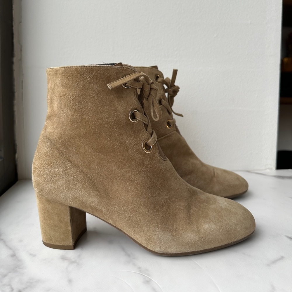 LK Bennett - Sz 8.5 - Taupe Suede Bootie